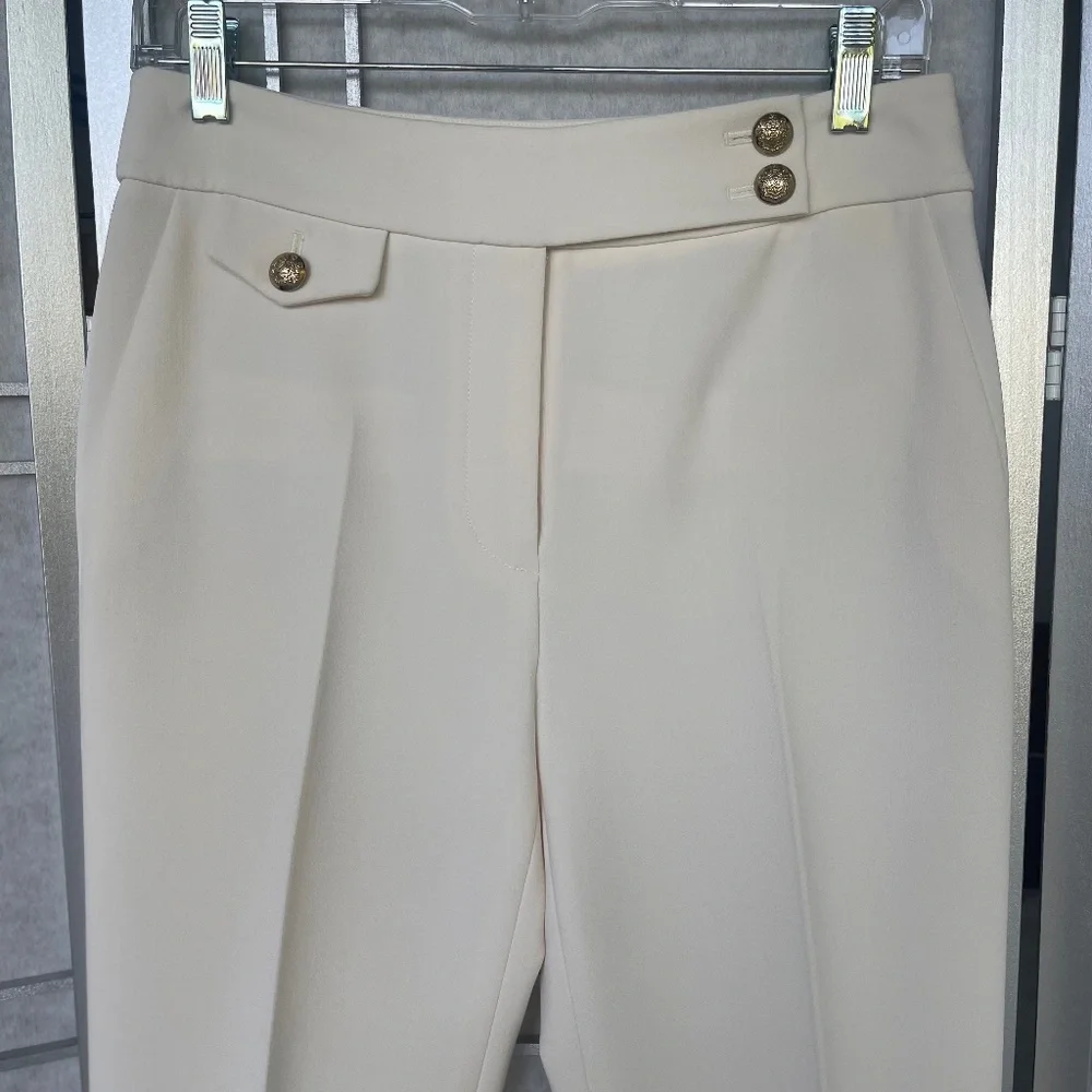 NWOT Veronica Beard Off-White/Gold Renzo Pants sz 4 - Picture 2 of 9